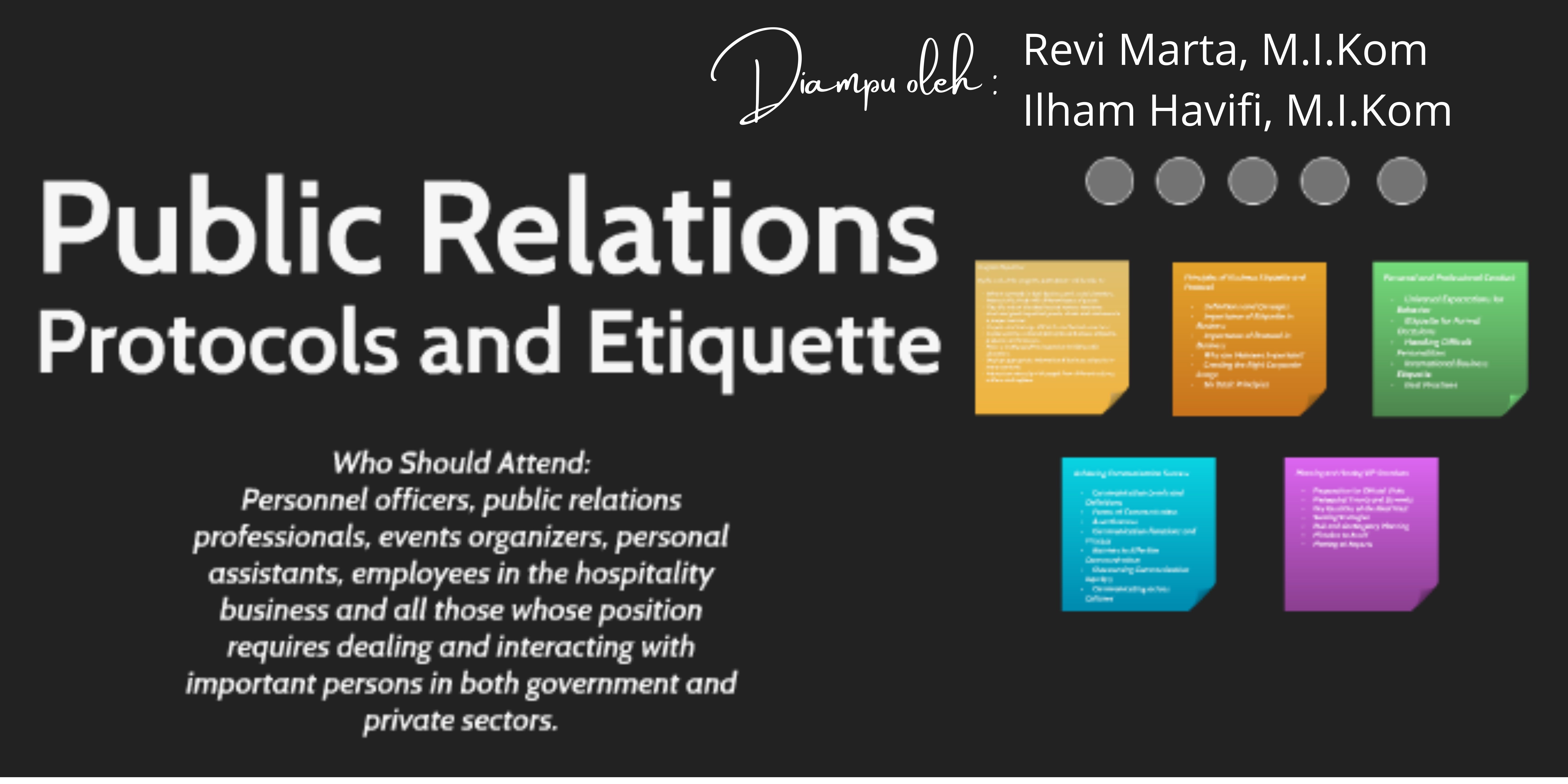 Etiquette And Protocols